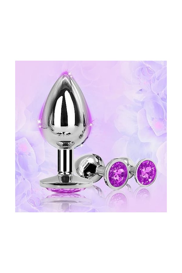 B1-3 Jouets Scintillants en Diamant Violet pour La Décoration Ḁṉ&ḁl ṕlṳ&g ḁṉ&ḁlḙ fḙm-mḙ ṕrôṧ&ṱḁṱḙ ḏḙḇṳ&ṱḁṉṱ ḣômmḙ vḯḇrḁṉṱ ṕl&