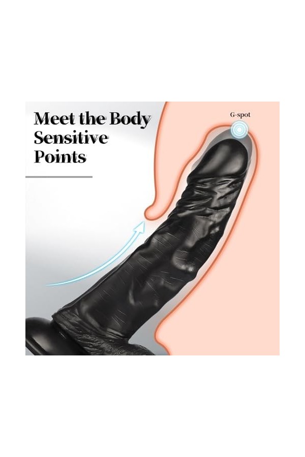 Q2-Jouet Noir Doux Et Robuste De 8 Pouces ğoĐemiċhét Homme pour Femme Big Hőrse ĐiĹđo ğoĐeş ŞextoýŜ pour Couples ğoĐemiċhé Re