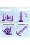 Q2-6 Jouets en Silicone Violet Sont Amusants Et Beaux Pour Les Débutants Ḁṉḁl Plṳg Ḁṉḁle Femme Prôsṱḁṱe Deḇṳṱḁṉt Homme Vḯḇrḁṉ