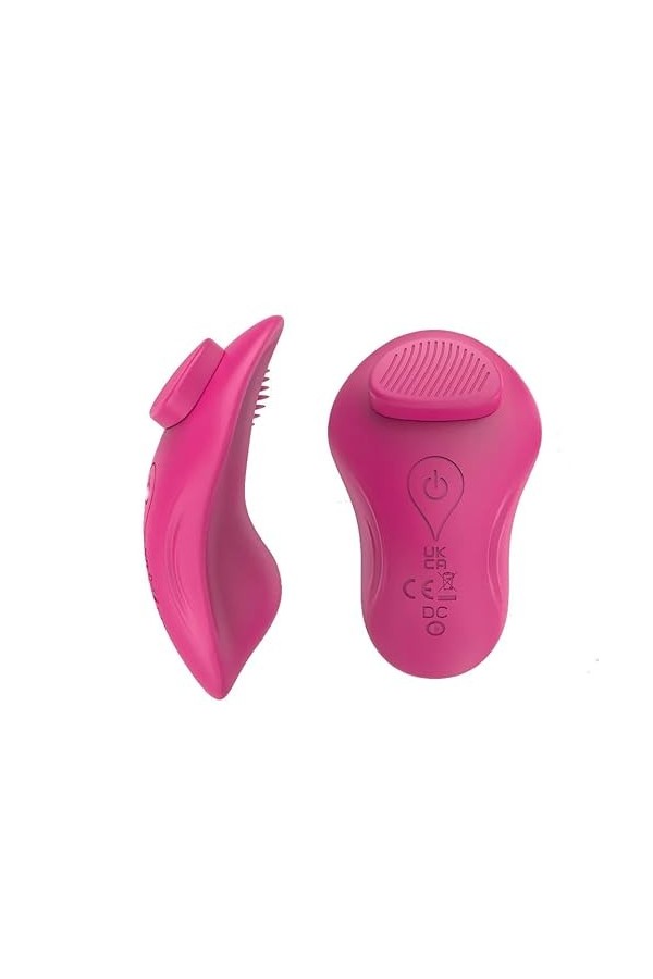 Mini Vibromasseur Papillon Clitoridien Rose/Rouge Portatif pour des orgasnmes rapides et discrets à porter sous les vêtements