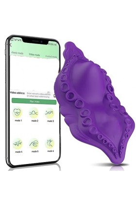 Culotte Vibromasseurs Feminin Discret Silencieux, Oeuf Vibrant Connecté Telephone Telecommande Sex Toyspour pour Couple, Port