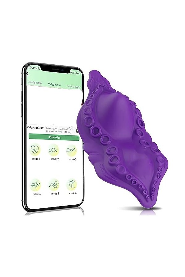 Culotte Vibromasseurs Feminin Discret Silencieux, Oeuf Vibrant Connecté Telephone Telecommande Sex Toyspour pour Couple, Port