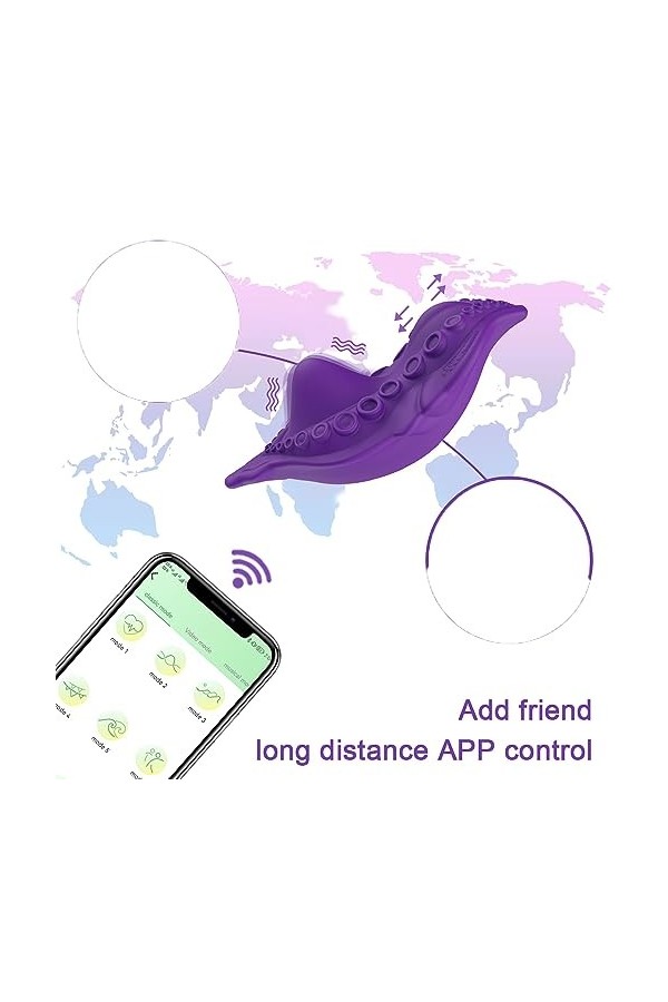 Culotte Vibromasseurs Feminin Discret Silencieux, Oeuf Vibrant Connecté Telephone Telecommande Sex Toyspour pour Couple, Port