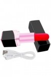 Vibreur Mini vibrateur de rouge à lèvres à 10 vitesses, chargeur USB, balle, Massage du mamelon, Clitoris, produit érotique, 