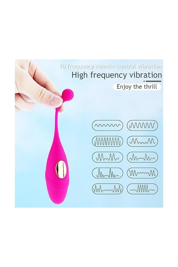 Vibreur Vibromasseur à balle dœuf vibrant puissant, télécommande à plusieurs vitesses, point G, jouets sexuels pour adultes,
