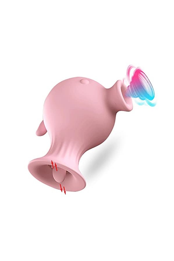 Vibreur Vibromasseur puissant pour Clitoris Pour femmes, mamelon, Clitoris, langue orale, léchage, pipe, jouets sexuels, prod