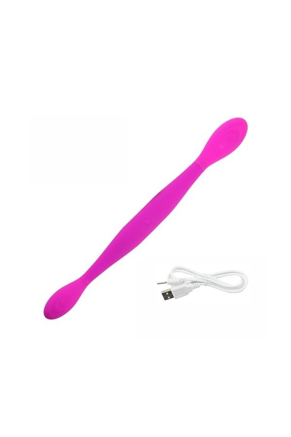 Vibreur Gode vibrateur Double extrémité en gel de silice, vibrateur Anal, vagin, point G, Clitoris, jouet sexuel intime pou