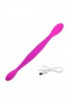 Vibreur Gode ​​vibrateur Double extrémité en gel de silice, vibrateur Anal, vagin, point G, Clitoris, jouet sexuel intime pou