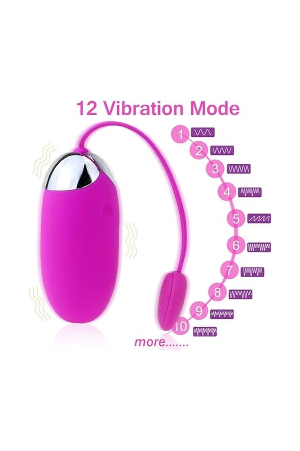 Sex Toýs Femme Clitoridien Oeuf Connecté Telephone Vibro Telecommande A Distance Silencieux, App Bluetooth Oeuf Vibromasseur