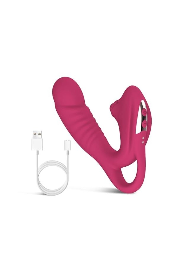 Vibreur Vibromasseur clitoridien point G puissant Pour Double vagin léchant vibrateur clitoris 10 Modes de vibration jouets s