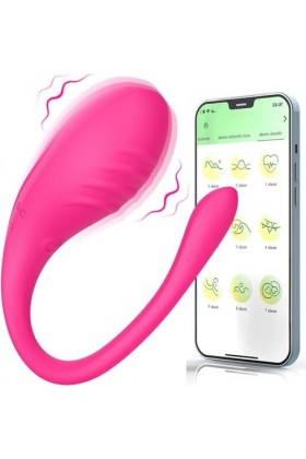 EsHals Oeuf Vibrant Connecté Telephapp, Vibromasseurs Oeuf Feminin Telecommande À Distance Oeuf Vibrant Fémmé Sans Fil Toyspo