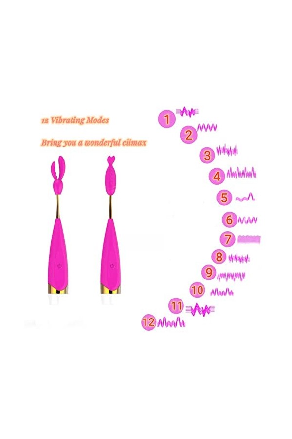 Portable Vibro masseur fleur de rose Clitoridien Massage Langue Vìbrante pour Femme Vìbr?-Masseur clitoridien Suceur Stimulat