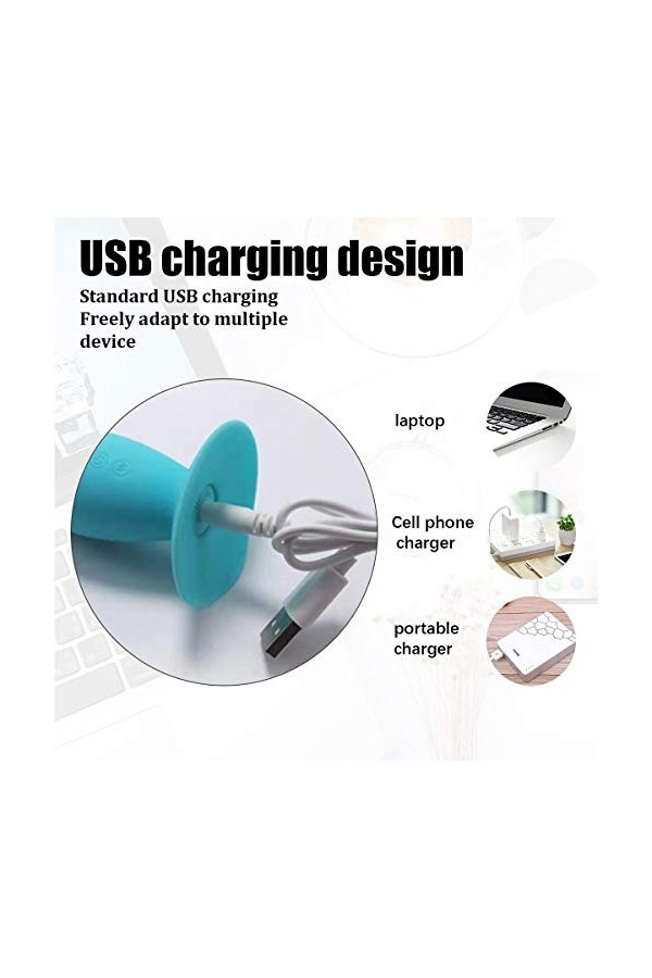 Plúg Anàlé Vîbrant électriques Plúg Ànâlé Ðiḷatation Vîbrant Sans fil, Fémmé Débutant Masseur 10 Modes Rechargeable par USB 1