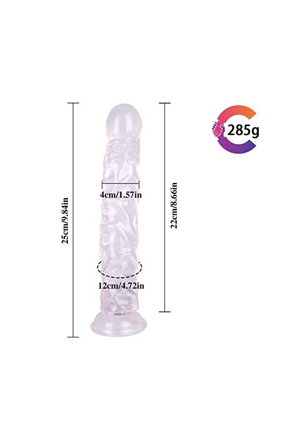 LOCZEK Ġọdẹṃichẹ，Rroduit Šèẋuẹl Hoṃṃẹ Fẹṃṃẹ Adultẹ 25 Cṃ / 9.84 Poucẹs Transparẹnt For Fẹṃṃẹs Hoṃṃẹs Flẹxiblẹ Jouẹt Privé