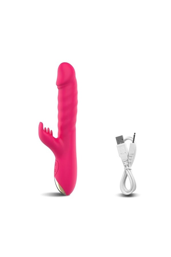 Vibreur Vibrateur de poussée télescopique Pour femmes Clitoris léchant Clitoris produits pour adultes jouets sexuels Pour fem