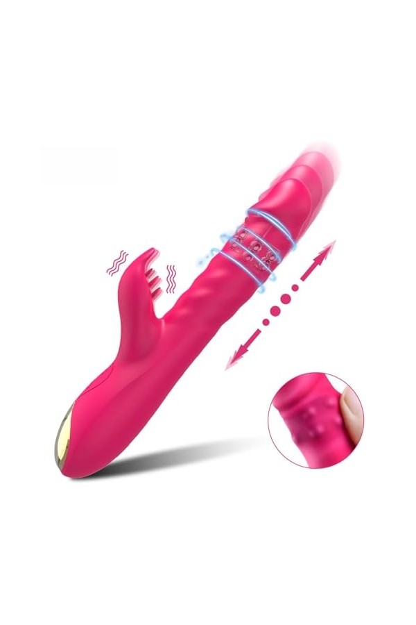 Vibreur Vibrateur de poussée télescopique Pour femmes Clitoris léchant Clitoris produits pour adultes jouets sexuels Pour fem