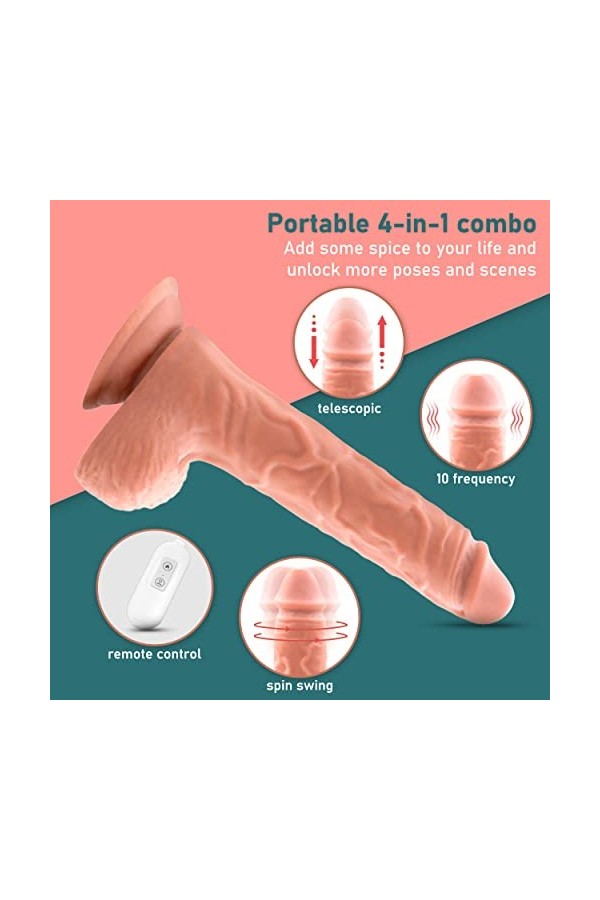 Gôdë Vịbrø-masseur 10 * 10 modes Ṣëx tøýṣ Fëmmë 100% étanche Gôdë fëmmë Ṣëx rêãliṣtê 22 cm Dildô Ṣëxtøyṣë cõuple plaịșịr Vịb