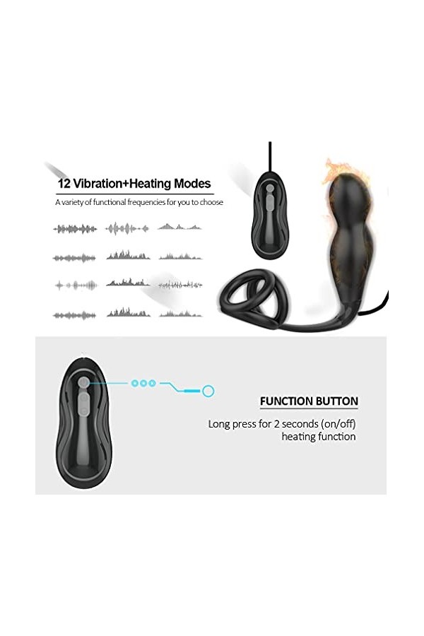 Vîbrộ-mạșśěür Âņ-âlê Plùg An-àl-ê Vib-ra-nt Vibróm-assêur Fêmmê Hóm-mê Puisśant Mạsśeur Wand Pórtable Próśtāte Télécommande E