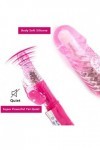 Vibromasseur Rabbit Sextoyse Transparent Vibromasseurs Clitorialoridienne Point G Sextoyse Plaisir Femme langue Vibro-masseur