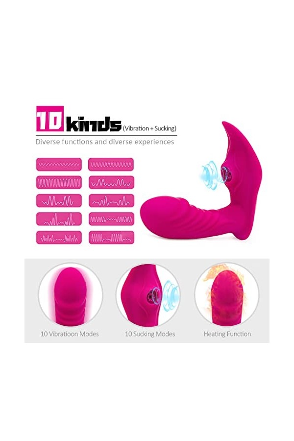 Modes Femmes Butterfly Vibr et Ating Wearable USB Charged Télécommande sans Fil Butterfly Vib-e et Rator Jouets, Confidential