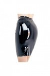 SUPERCH Jupe trapèze en Latex Moulant pour Femme Noire