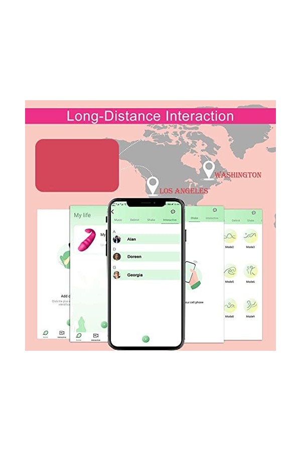 ?ℯufs ??????ts Vibromasseurs Feminin à Distance Silencieux oeuf vibrant femme sans fil application Vîbrãńt Femme a Distance P