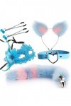 BioPljSet de 5 Accessoires En Peluche Pour Les Cosplay N ht Party Bleu D648
