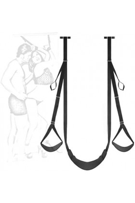 BioPljBalançoire Yoga de Jardin Suspendue Noire avec Corde Réglable pour Le Jeu en Pl n Air D703