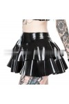 WJDT 100% Naturel À La Main Femmes Latex Noir Maigre Caoutchouc Dété Mini Jupe Partie Sexy Élégant Mignon Personnalisé,Rouge