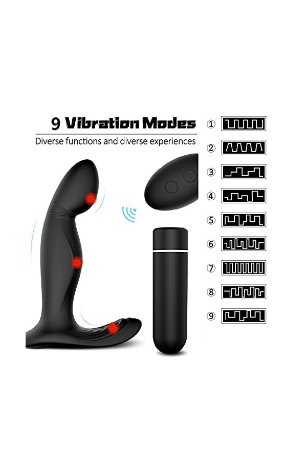 Homme Prǒstate Massage pour la machine de poussée multi de poussée et de rotation de silicone médical pour les hommes Machine