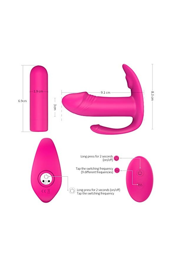 Silicone sans Fil Massage Vibrant G S Potter Wearable Femmes Vibrator Plongeant adullt Jouets telecommandes Butterfly Vibr