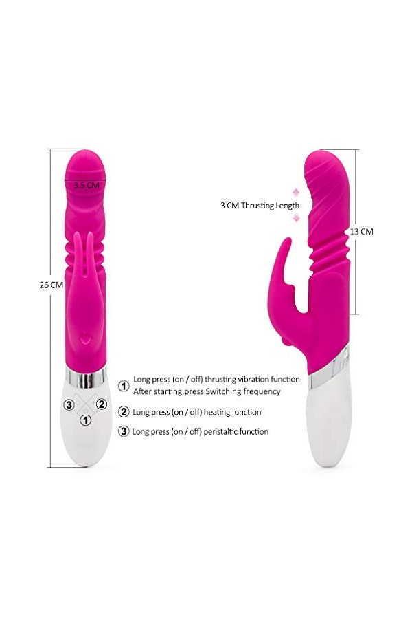 Rabbit vibromasseurs Vibromasseur Feminin stimulation du clitoris et du point G H02 Vibromásseurs Feminin Sëx Tôys Femme Vibr