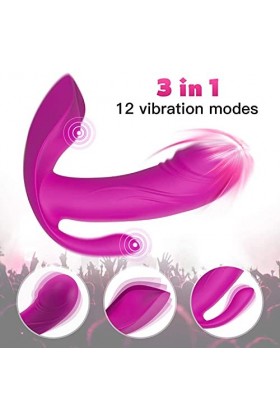 Bluetooth APP ???? f???e Masseur Portable Sans Fil et femmes avec Télécommande Vocale de modes de Vîbratión Silicone Imperméa