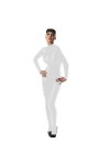 JQYTEN Sexy femmes PVC pieds Catsuit col roulé maigre body à manches longues combinaison exotique tout match Cosplay Costume