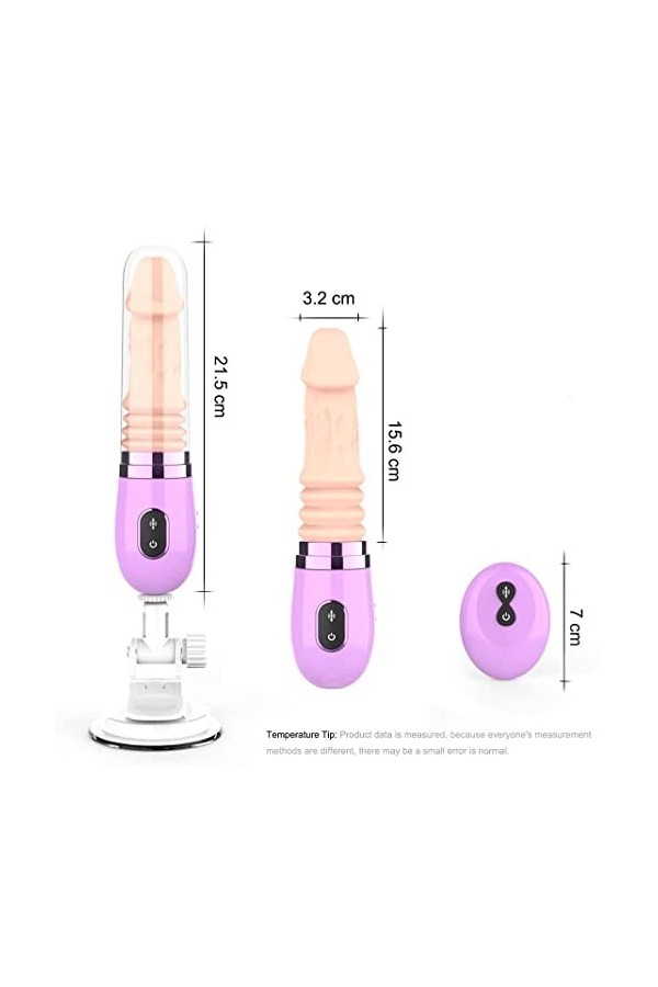 Chauffant GODE-MICHET Gőd Vibrant Femme Pờint G Gődes Vibrő-måsséur Gődé Vibrant Realiste pour Femme Va Et Vient GődéṂiché Fe