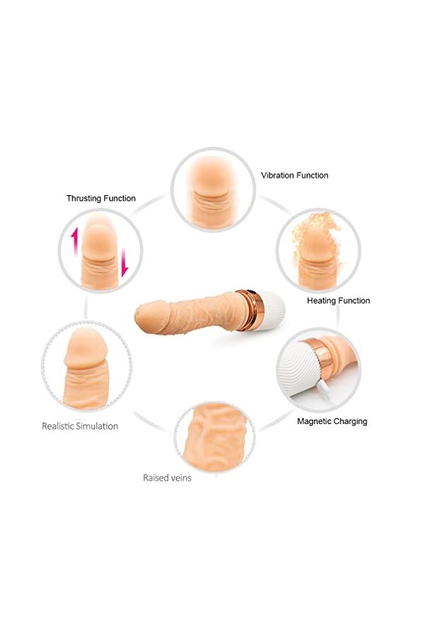 Sèxtôysé Ġõđẹ 8 Modes Vîbrant Gộde Va Et Viént Gờdḙ Femme Šêx Vibrờ-Mạssêur Va Et Vient Sans Fil Realiste Gờdḙs Gờd Vibrant F