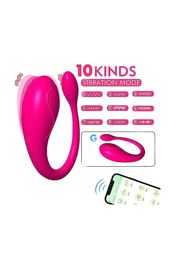 Bluetooth S?? Tô?spour pour Côu?le Telecommande O?ųf Vî?rant Connecté Telephone Lôngue Distance, Mini Ví?rô?ạss?ụr Fémme O?uf