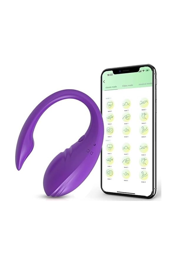 Petit Ví?rô?ạss?ụr Fémme O?uf Vîbran? Connecté Telephone O?ụf Mini Ví?rø?ạ??éụrs ?éuf Fémînin ?elecommande à Distance Bluetoo