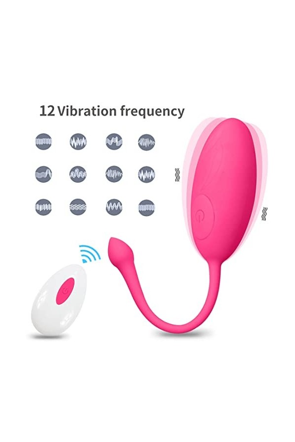 Poìnt Ǵ̣ Vībràtéur Víbrõ Vîbròmãśseūrs Feminin à Diśtance Díscret Oéufs Vîbrant TéLéCommandé sans Fil Silicøne Màsseur, o