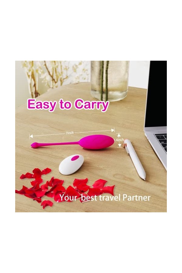 Poìnt Ǵ̣ Vībràtéur Víbrõ Vîbròmãśseūrs Feminin à Diśtance Díscret Oéufs Vîbrant TéLéCommandé sans Fil Silicøne Màsseur, o