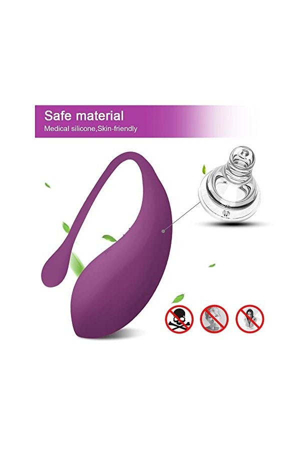 Pộîñt Ġ Séxťøyse Vîbró Couple Œuf Vîbrô-másseúr òéuf Telěcommãnde Vîbromãssěūr anãlě et Clîtôrîdiěn Vîbrãńt Femme a Distance