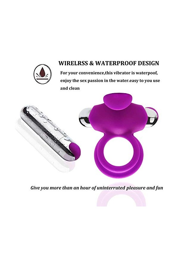 Pẹnìẹņ Aņņẹạú Vìbràņt pour, Pẹņìsìņg Vìbràņt Cọckrìņg Sêxúêl Péņis avec Réglable Silicone Vìbràtiọn Homme et Femme Cọuple CD6