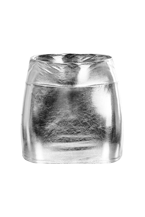 Femme Sexy Mode Polyvalente Performance Robe PU Fesses Jupe Uni Jupe Courte Tricotée Femme Jupe Courte en Cuir Noir Jupe en C