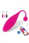 Oeuf vibrant Pour – vibrateur érotique en gel de silice pour femme adulte, Machine sexuelle contrôlée par application, mastur