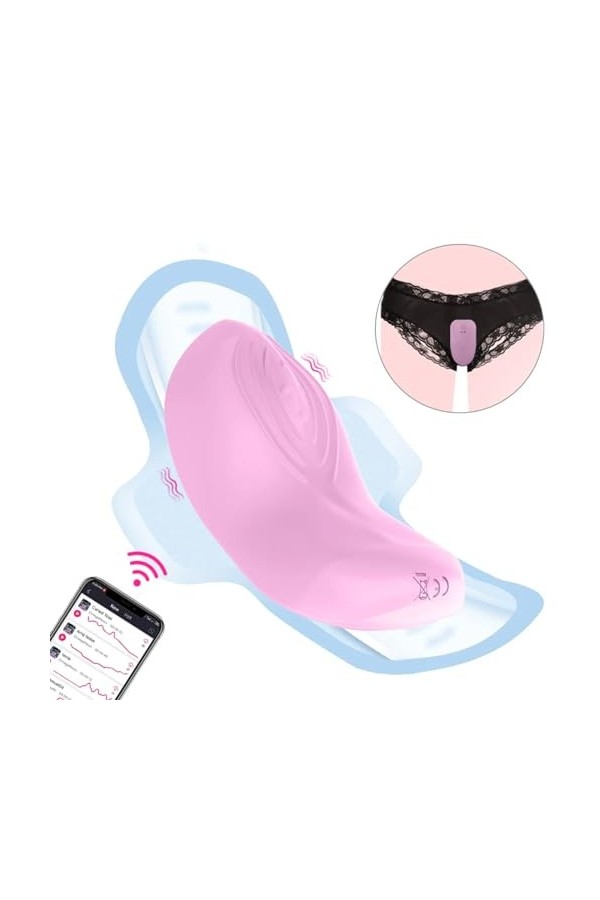Oeuf vibrant Vibromasseur télécommandé avec application, masturbateur, culotte portable, œuf vibrant, jouet sexuel pour adult