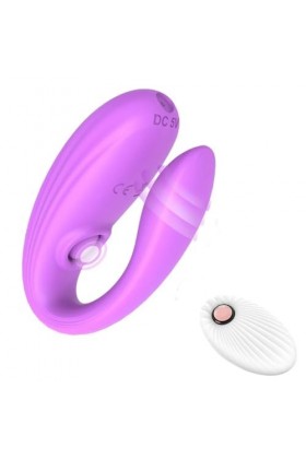 Oeuf vibrant Vibromasseur en forme de U télécommandé gode G Spot femmes Masturbation portable oeuf vibrant Double vibrateurs 