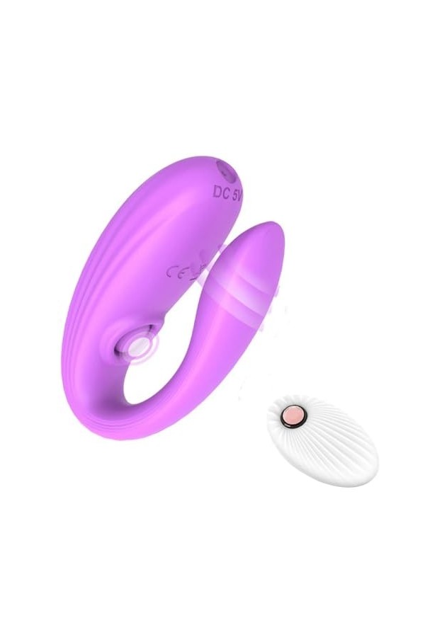 Oeuf vibrant Vibromasseur en forme de U télécommandé gode G Spot femmes Masturbation portable oeuf vibrant Double vibrateurs 