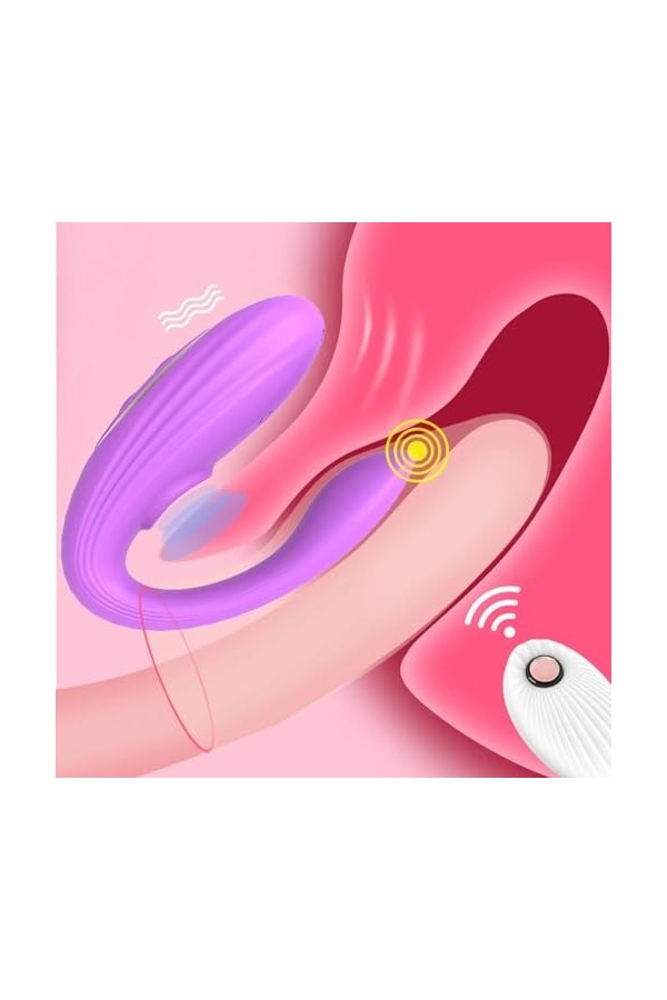 Oeuf vibrant Vibromasseur en forme de U télécommandé gode G Spot femmes Masturbation portable oeuf vibrant Double vibrateurs 