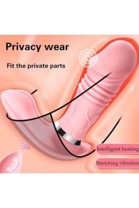 Oeuf vibrant Télescopique Invisible portant papillon télécommande réchauffement oeuf sautant femmes masturbateur produits de 