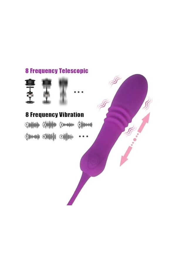 Oeuf vibrant Jouets sexuels pour adultes, culotte vibrante télescopique, 8 vitesses, masturbateur, vibrateur télécommandé Pou
